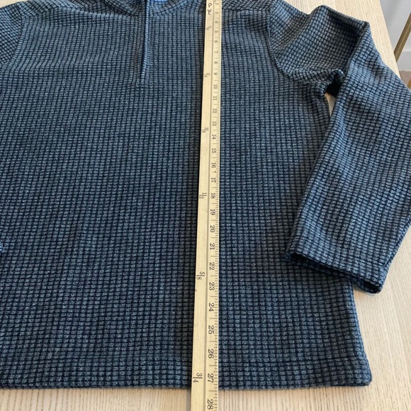 Johnston & Murphy Mens Pullover Sweater Quarter Zip Gray Knift Waffle  Size L - Picture 7 of 7